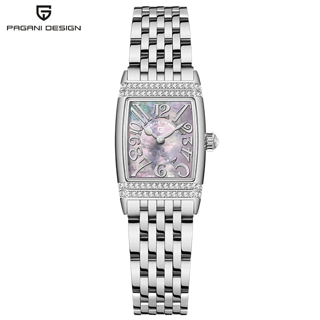 PAGANI DESIGN Relógio Feminino Quartzo PD-1737 - Pulseira de Aço Inoxidável 22mm