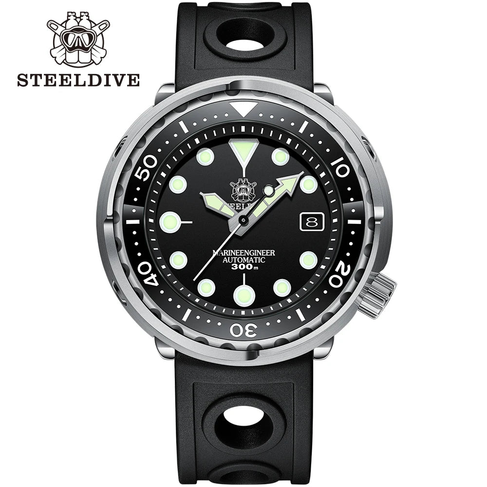 STEELDIVE Relógio Masculino Mecânico SD1975 - Pulseira de Aço Inoxidável 47.5mm