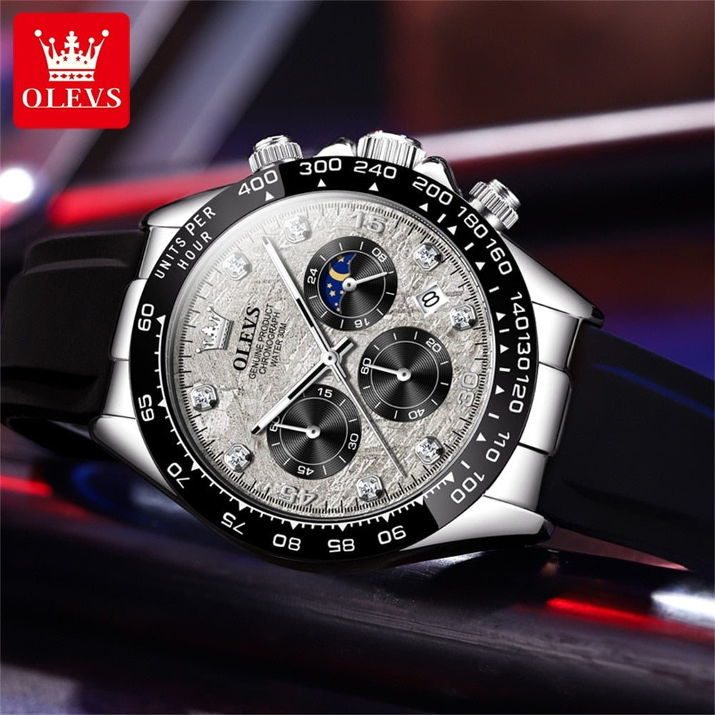 OLEVS Relógio Masculino Original Quartzo 2875 Racing - Estilo e Resistência