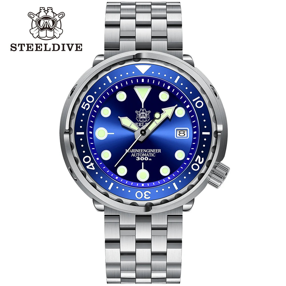 STEELDIVE Relógio Masculino Mecânico SD1975 - Pulseira de Aço Inoxidável 47.5mm