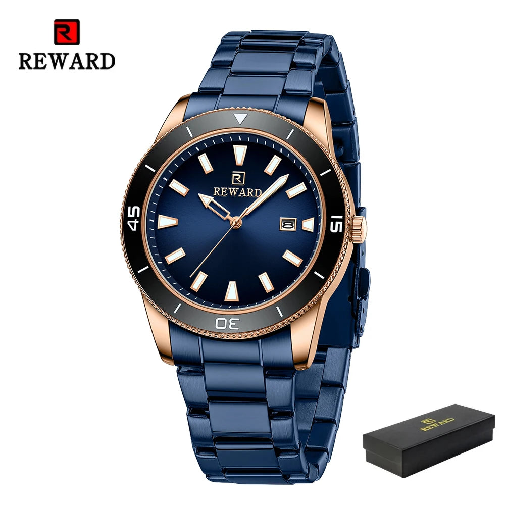 REWARD Relógio Masculino Quartzo RD61548M - Elegância e Resistência 31mm
