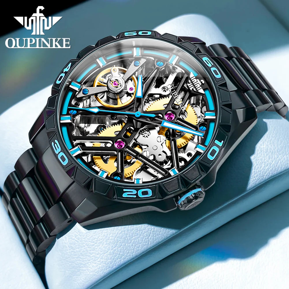 OUPINKE Relógio Masculino Automático 3196 - Luxo e Funcionalidade 50mm+
