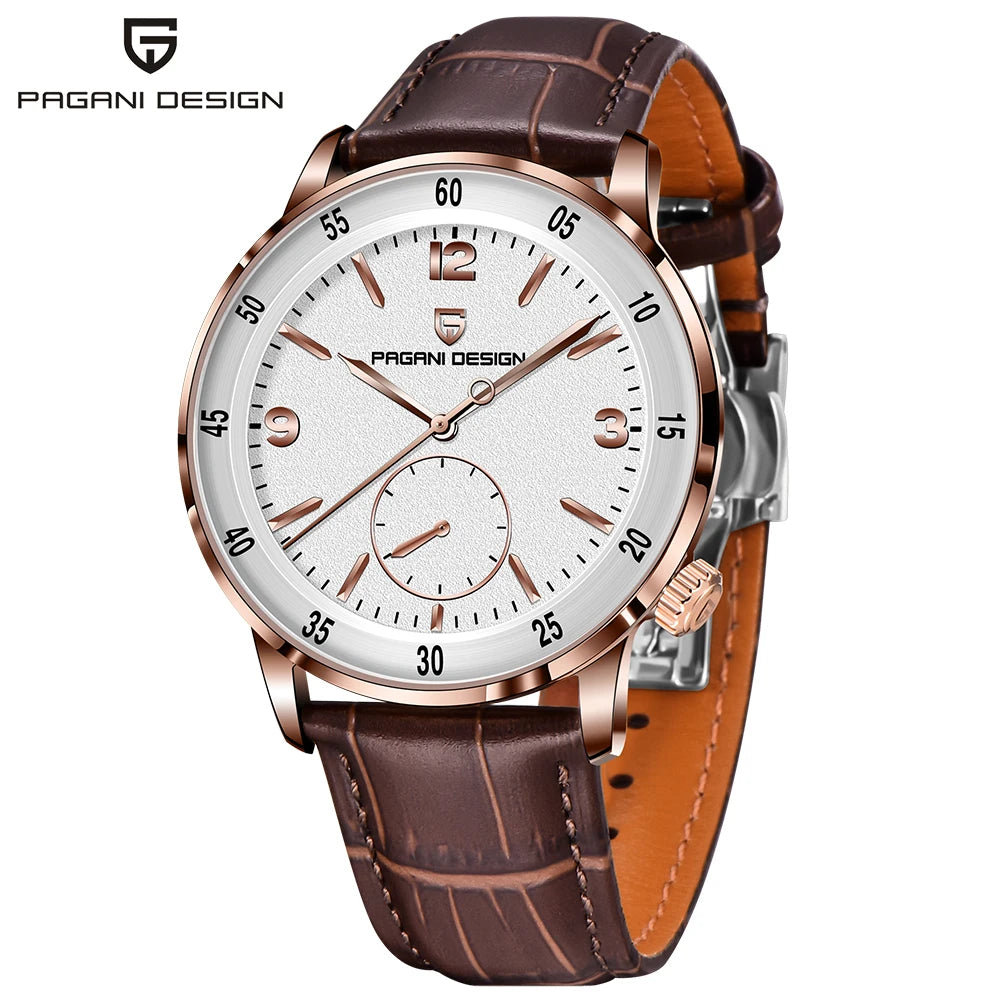 PAGANI DESIGN Relógio Masculino Automático PD-1790 - Pulseira de Couro 42mm