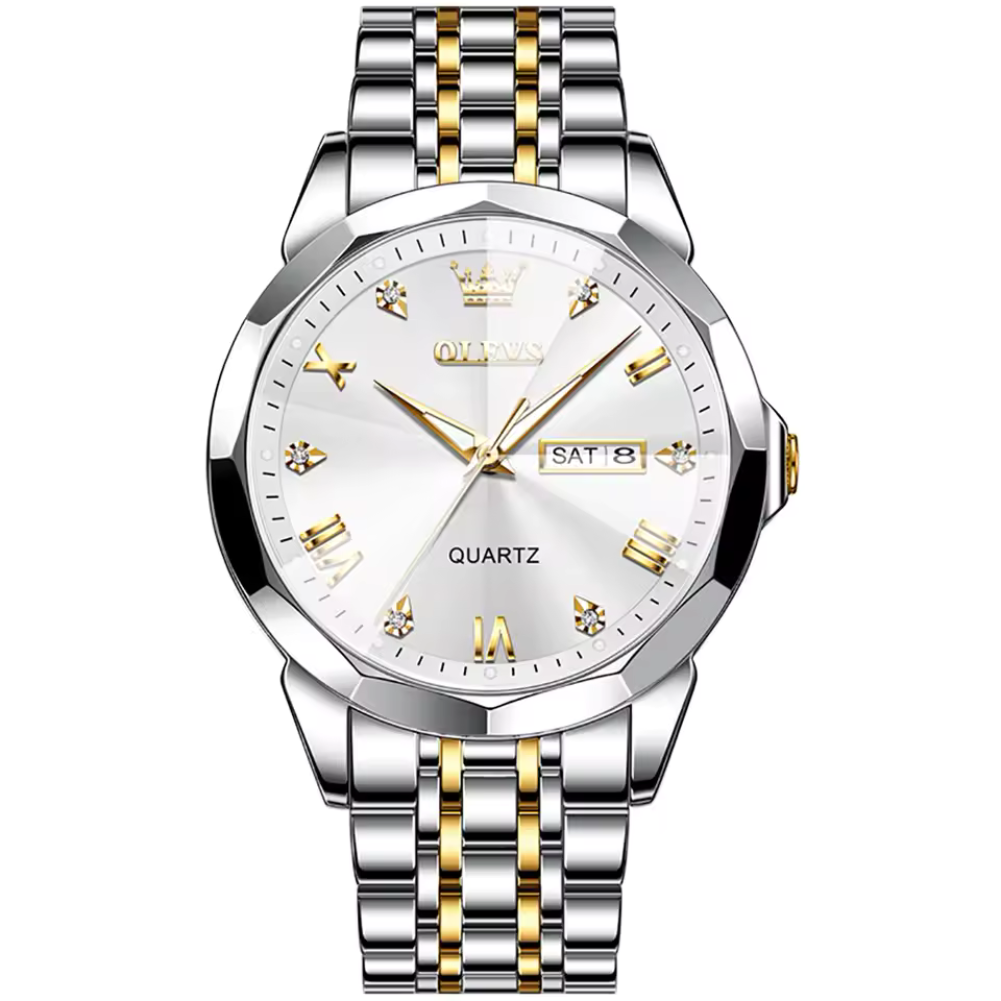 OLEVS Relógio Masculino Estilo Diamante Quartzo 9931