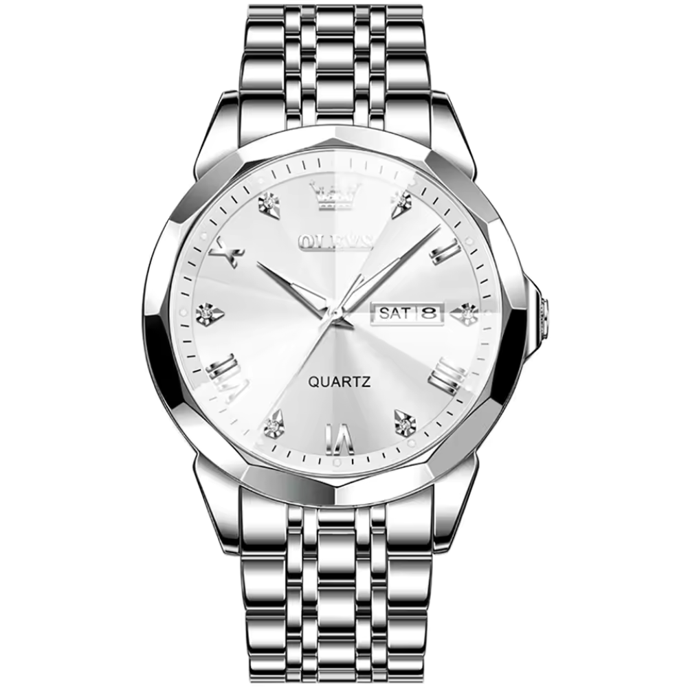 OLEVS Relógio Masculino Estilo Diamante Quartzo 9931