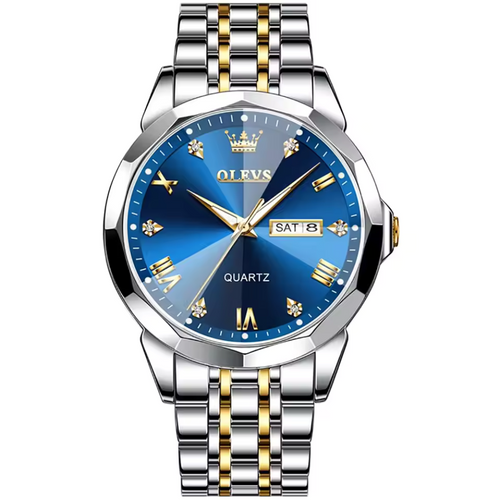 OLEVS Relógio Masculino Estilo Diamante Quartzo 9931