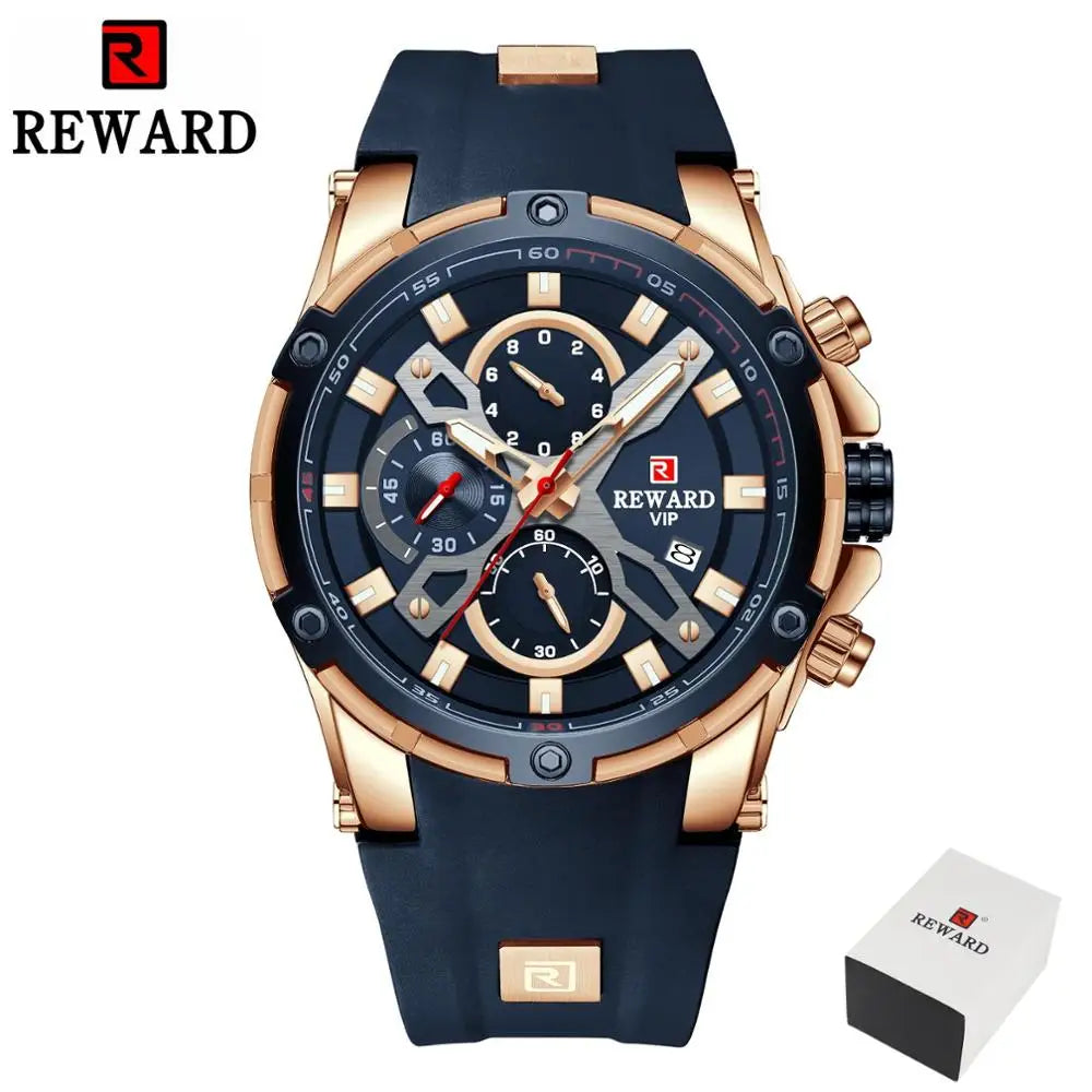 REWARD Relógio Masculino Quartzo RD83016M - Estilo Esportivo e Funcionalidade 47mm