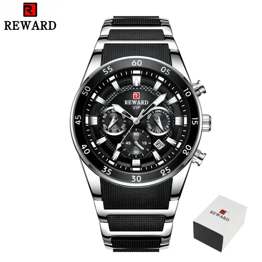 REWARD Relógio Masculino Quartzo RD81011M - Estilo Esportivo e Funcionalidade 45mm