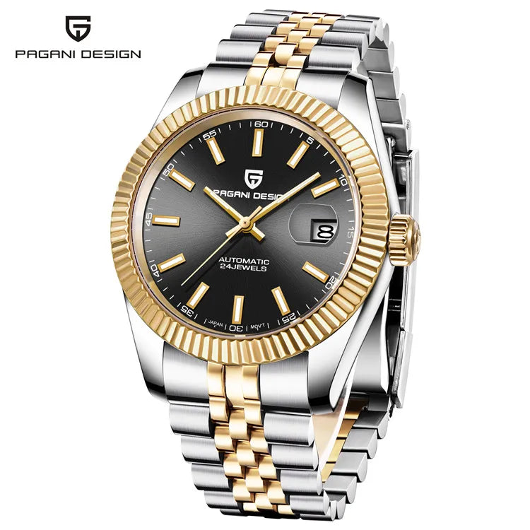 PAGANI DESIGN Relógio Masculino Automático PD-1645 - Pulseira de Aço Inoxidável 40mm