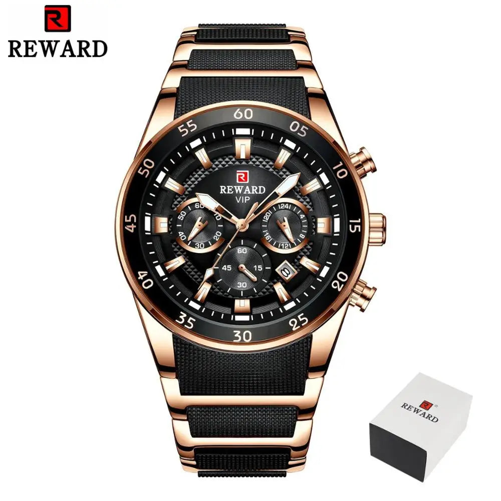REWARD Relógio Masculino Quartzo RD81011M - Estilo Esportivo e Funcionalidade 45mm