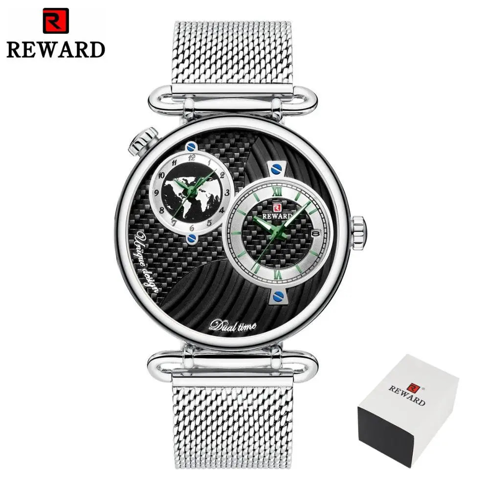REWARD Relógio Masculino Quartzo RD62002M - Luxo e Funcionalidade 44mm