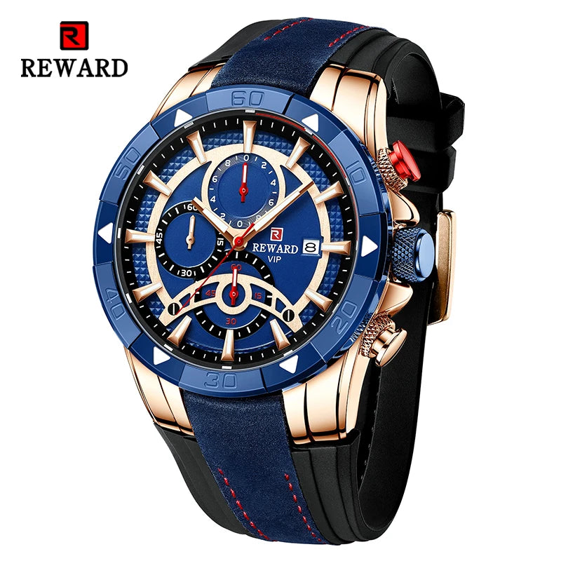 REWARD Relógio Masculino Quartzo RD83013M - Estilo Moderno e Funcionalidade 46mm