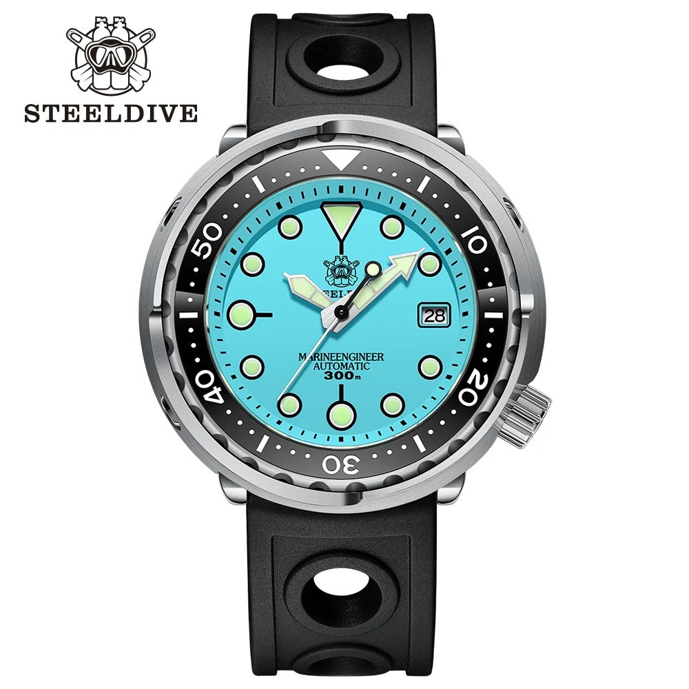 STEELDIVE Relógio Masculino Mecânico SD1975 - Pulseira de Aço Inoxidável 47.5mm