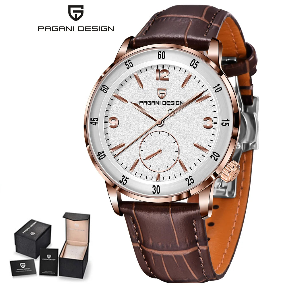 PAGANI DESIGN Relógio Masculino Automático PD-1790 - Pulseira de Couro 42mm