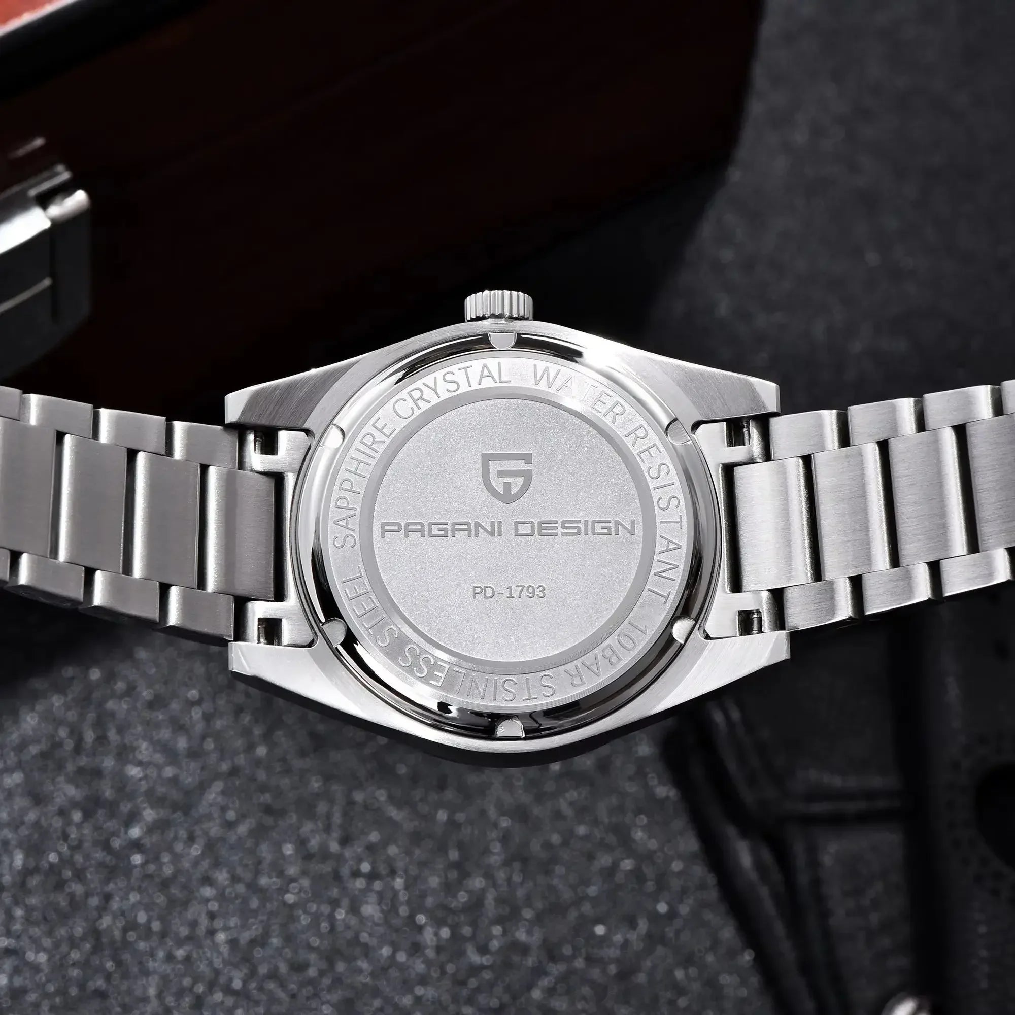 PAGANI DESIGN Relógio Masculino Quartzo PD-1793 - Pulseira de Aço Inoxidável 37mm