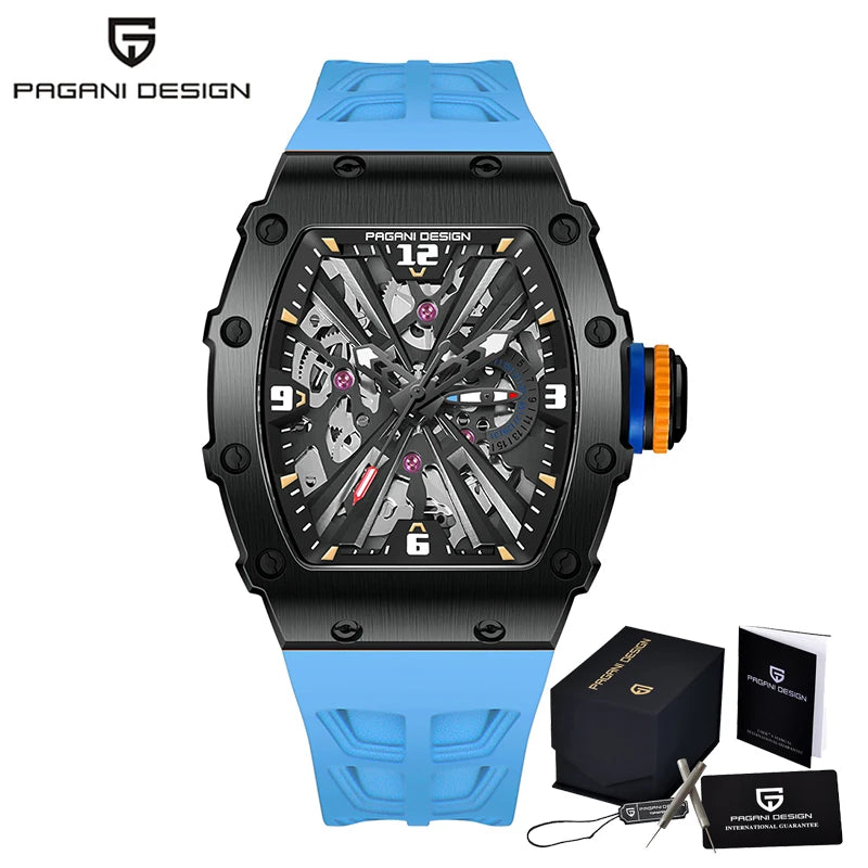 PAGANI DESIGN Relógio Masculino Quartzo PD-1738 - Pulseira de Borracha 42mm