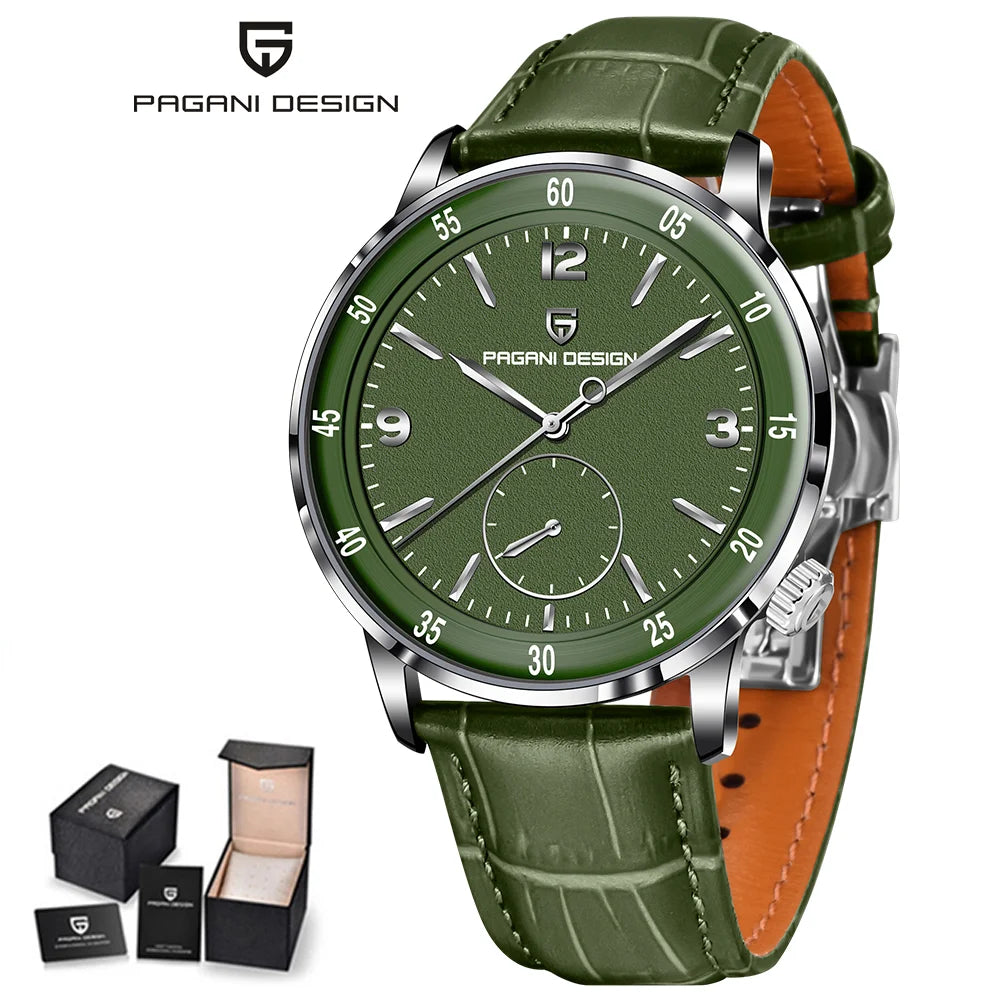 PAGANI DESIGN Relógio Masculino Automático PD-1790 - Pulseira de Couro 42mm