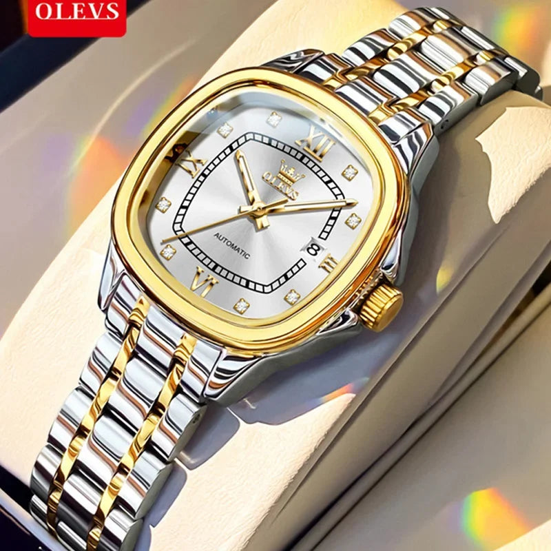 OLEVS Relógio Feminino Automático 9810 - Elegância e Funcionalidade 31mm