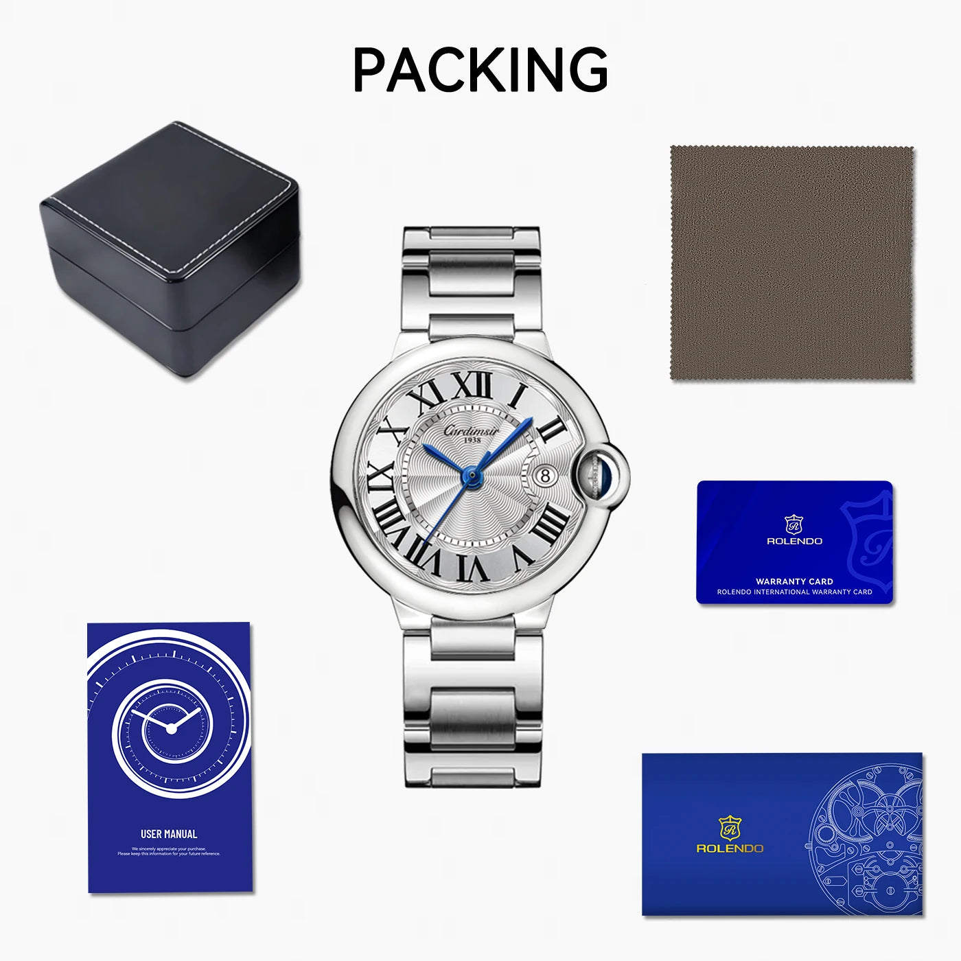 CARDIMSIR Relógio Feminino Automático 6112Z - Ballon Bleu 33mm