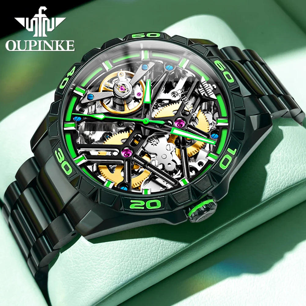 OUPINKE Relógio Masculino Automático 3196 - Luxo e Funcionalidade 50mm+