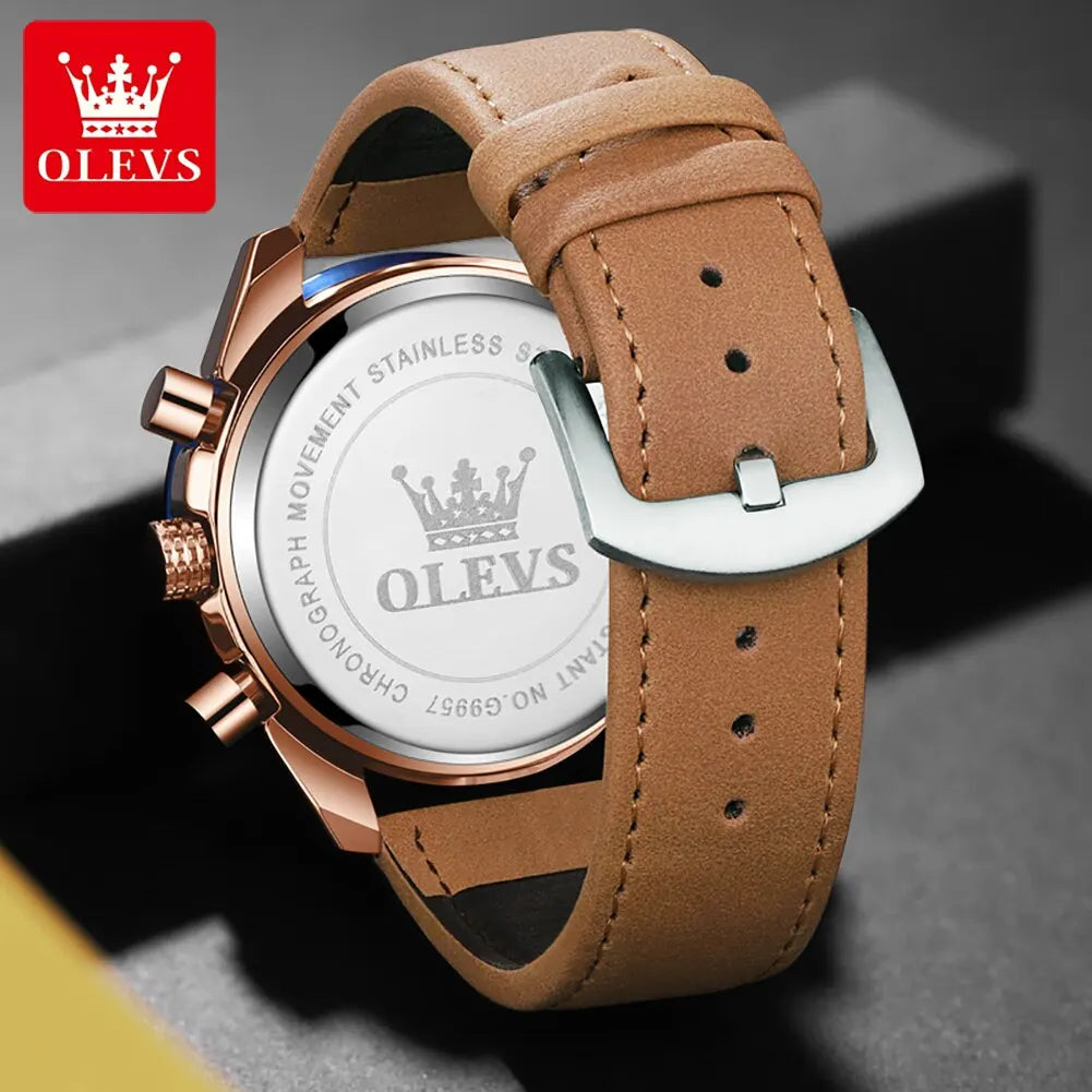 OLEVS Relógio Masculino Quartzo 9957 - Estilo e Funcionalidade