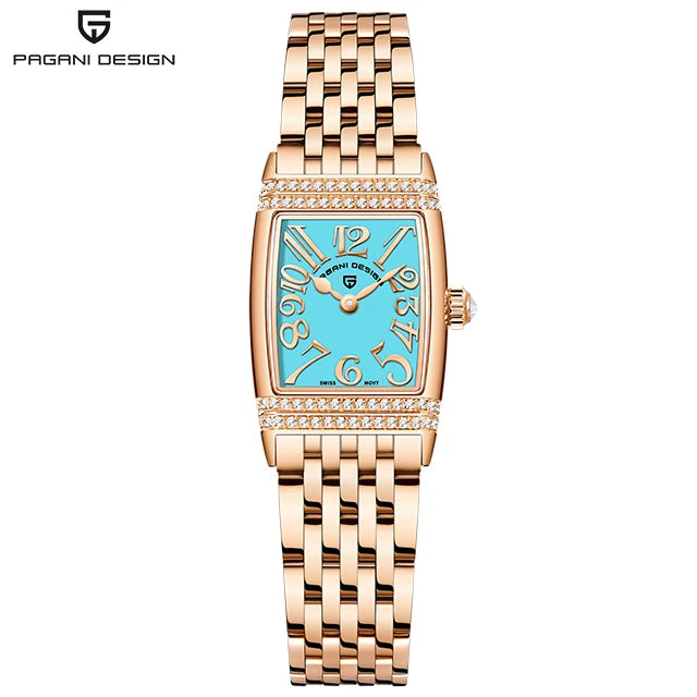 PAGANI DESIGN Relógio Feminino Quartzo PD-1737 - Pulseira de Aço Inoxidável 22mm