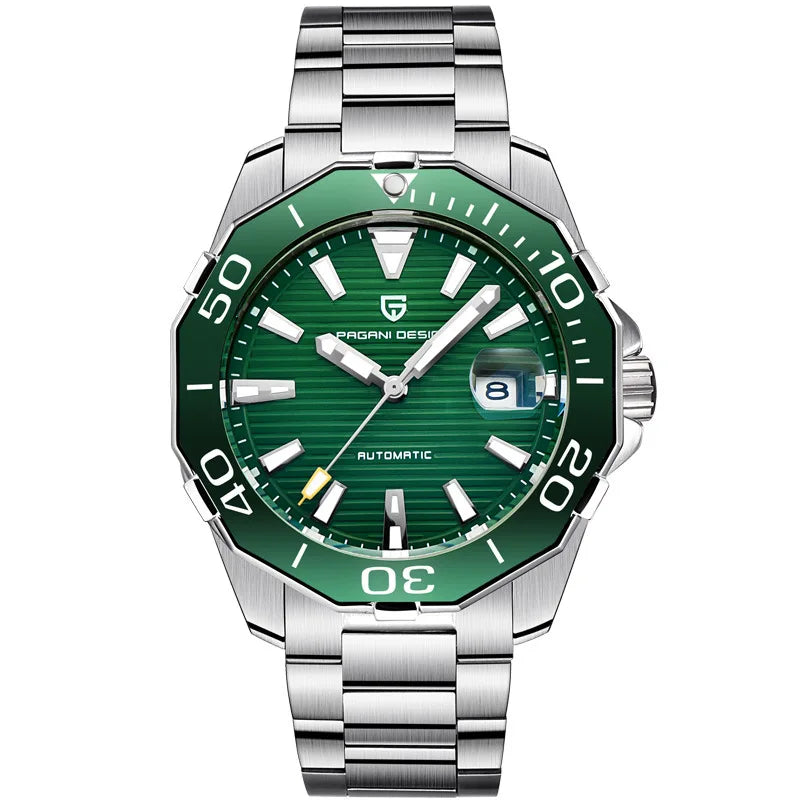 PAGANI DESIGN Relógio Masculino Automático PD-1617 - Pulseira de Aço Inoxidável 43mm