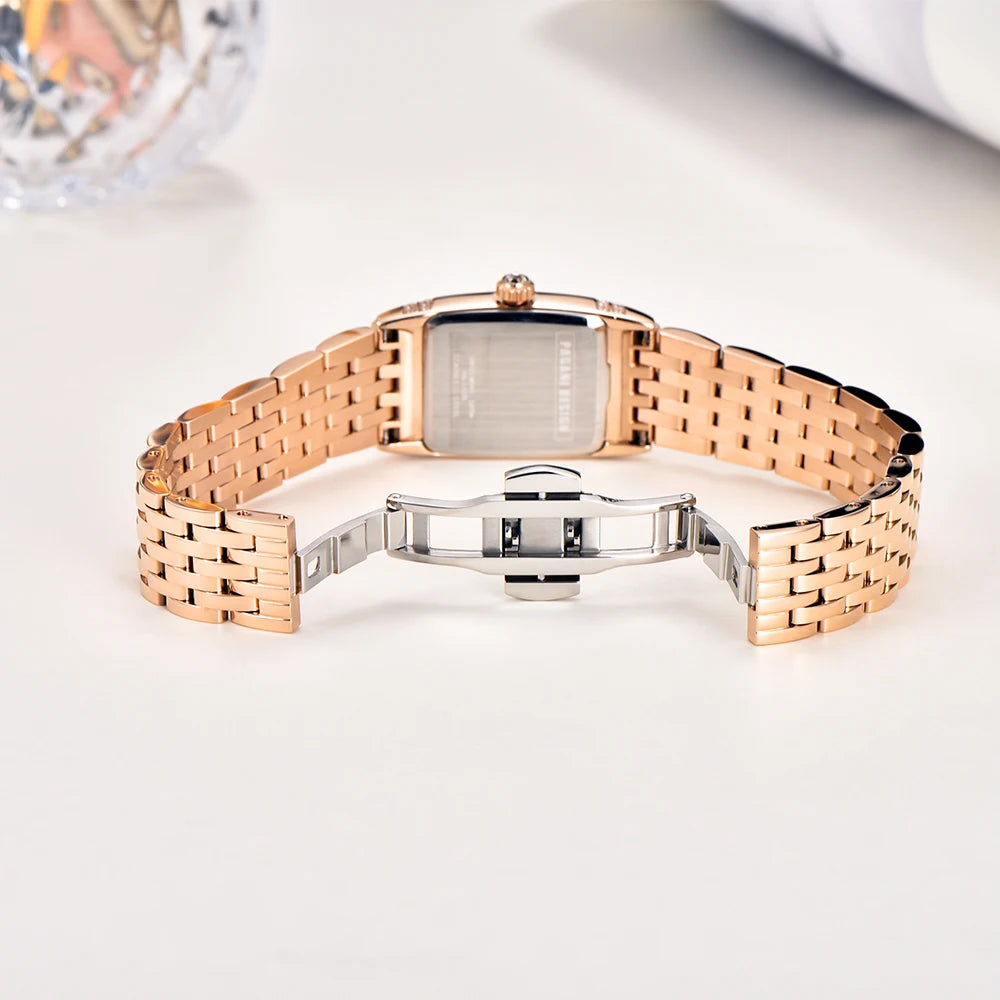 PAGANI DESIGN Relógio Feminino Quartzo PD-1737 - Pulseira de Aço Inoxidável 22mm