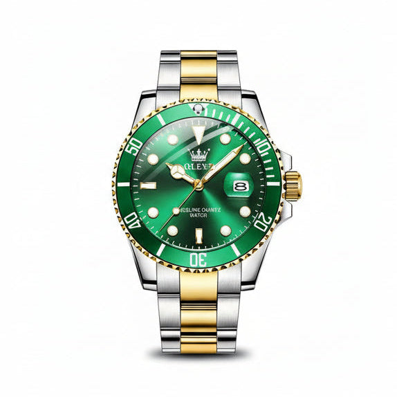 OLEVS Relógio Masculino Original Quartzo à Prova D'água - Aço Inoxidável 5885 41mm