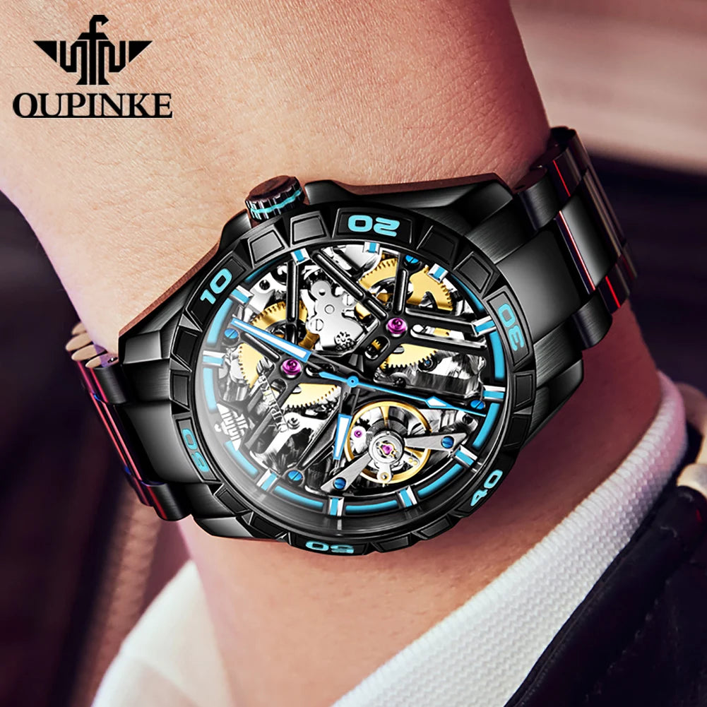 OUPINKE Relógio Masculino Automático 3196 - Luxo e Funcionalidade 50mm+