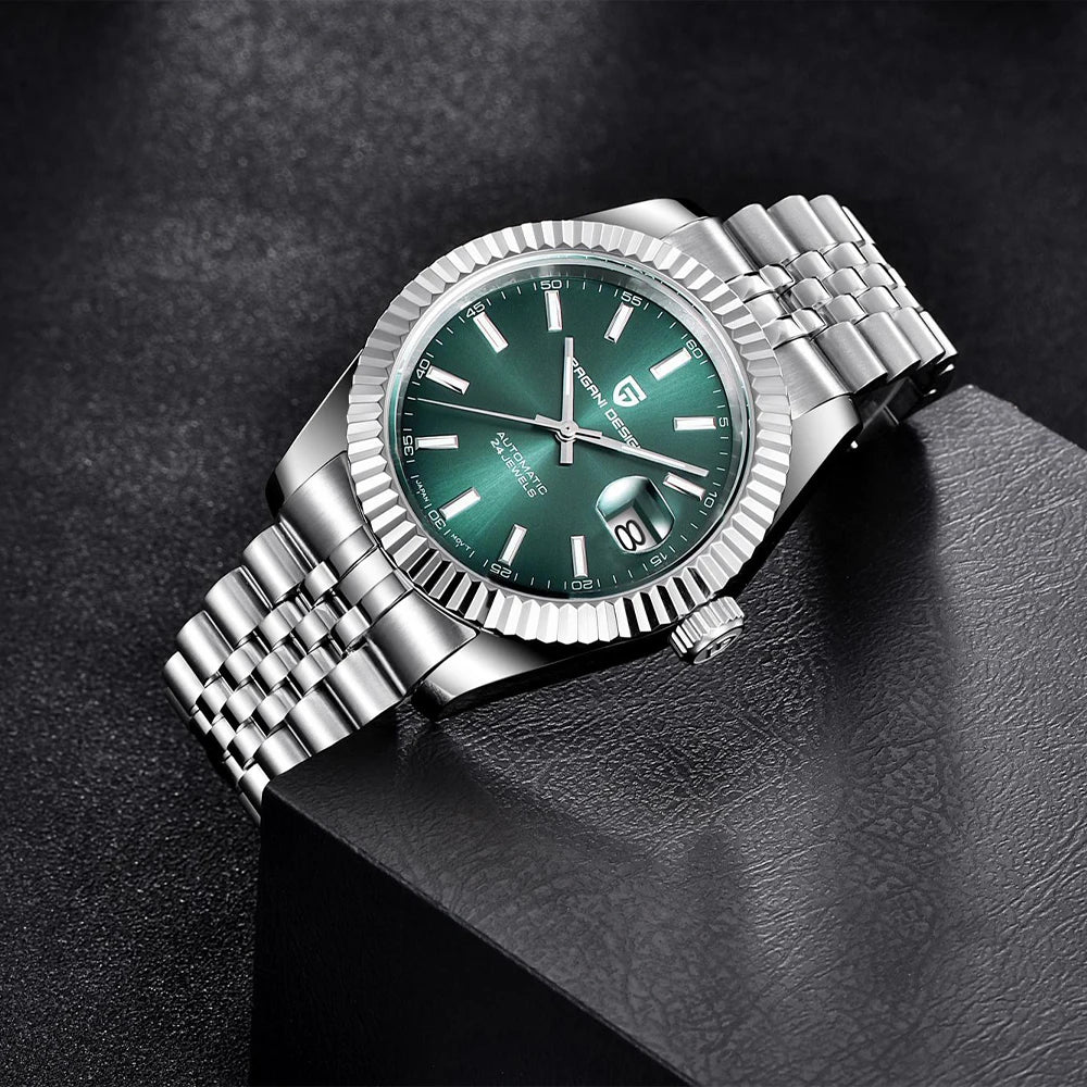PAGANI DESIGN Relógio Masculino Automático PD-1645 - Pulseira de Aço Inoxidável 40mm