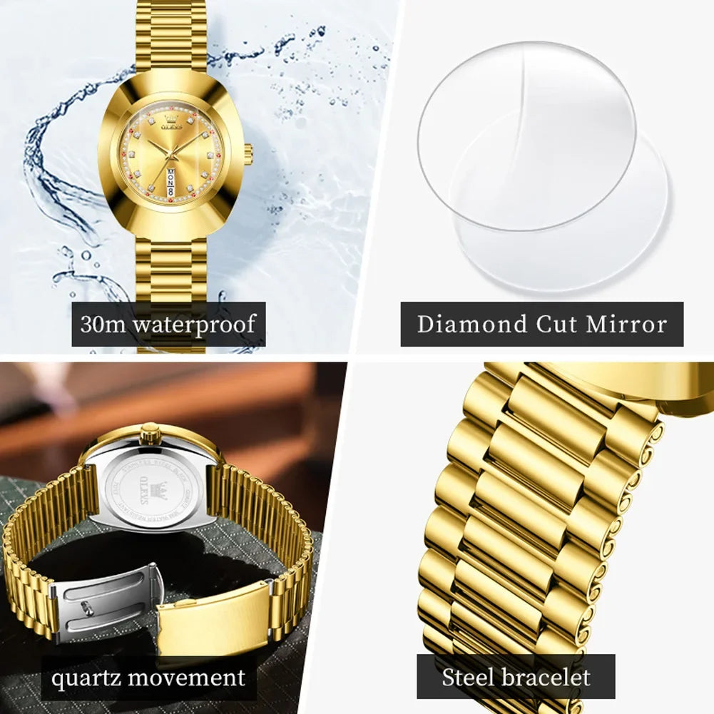 OLEVS Relógio Feminino Luxuoso 7017 - Elegância e Funcionalidade 44mm
