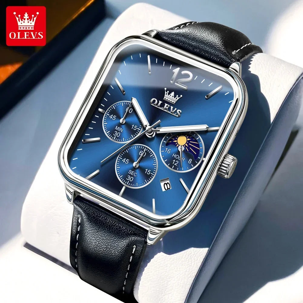 OLEVS Relógio Masculino 9914 - Estilo Esportivo e Funcionalidade 35-39mm