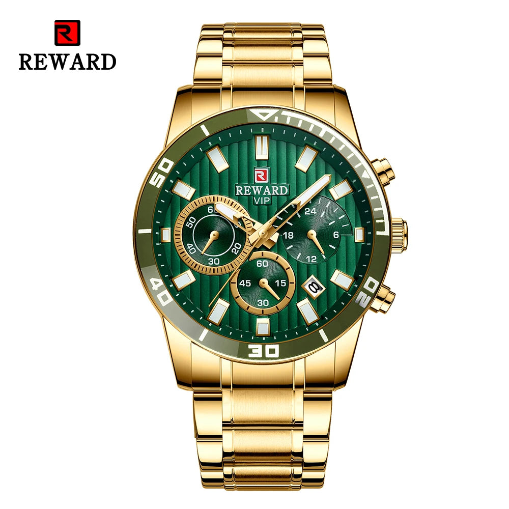 REWARD Relógio Masculino Quartzo RD81009M - Luxo e Funcionalidade 44mm