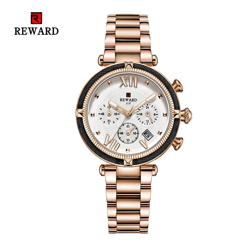 REWARD Relógio Feminino Quartzo RD63084L - Elegância e Funcionalidade 35mm