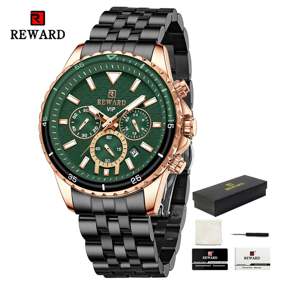 REWARD Relógio Masculino Quartzo RD81101M - Estilo Clássico e Funcionalidade 35mm