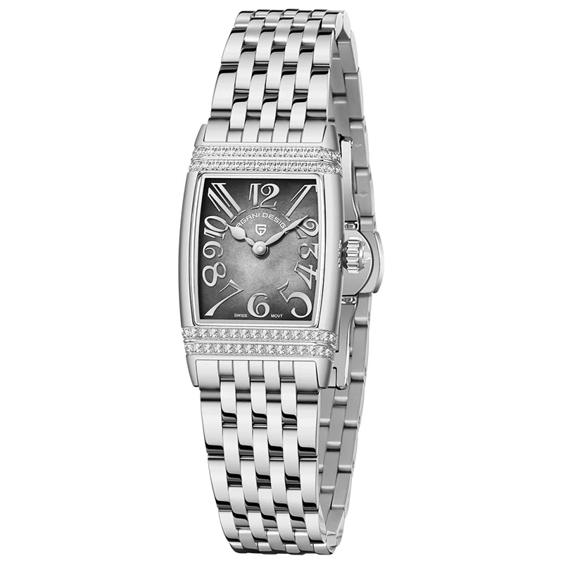 PAGANI DESIGN Relógio Feminino Quartzo PD-1737 - Pulseira de Aço Inoxidável 22mm