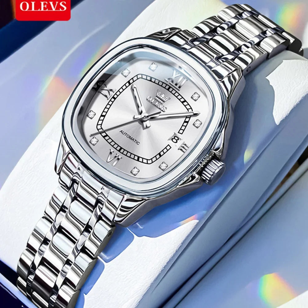 OLEVS Relógio Feminino Automático 9810 - Elegância e Funcionalidade 31mm