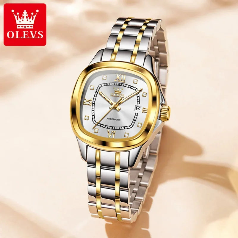 OLEVS Relógio Feminino Automático 9810 - Elegância e Funcionalidade 31mm