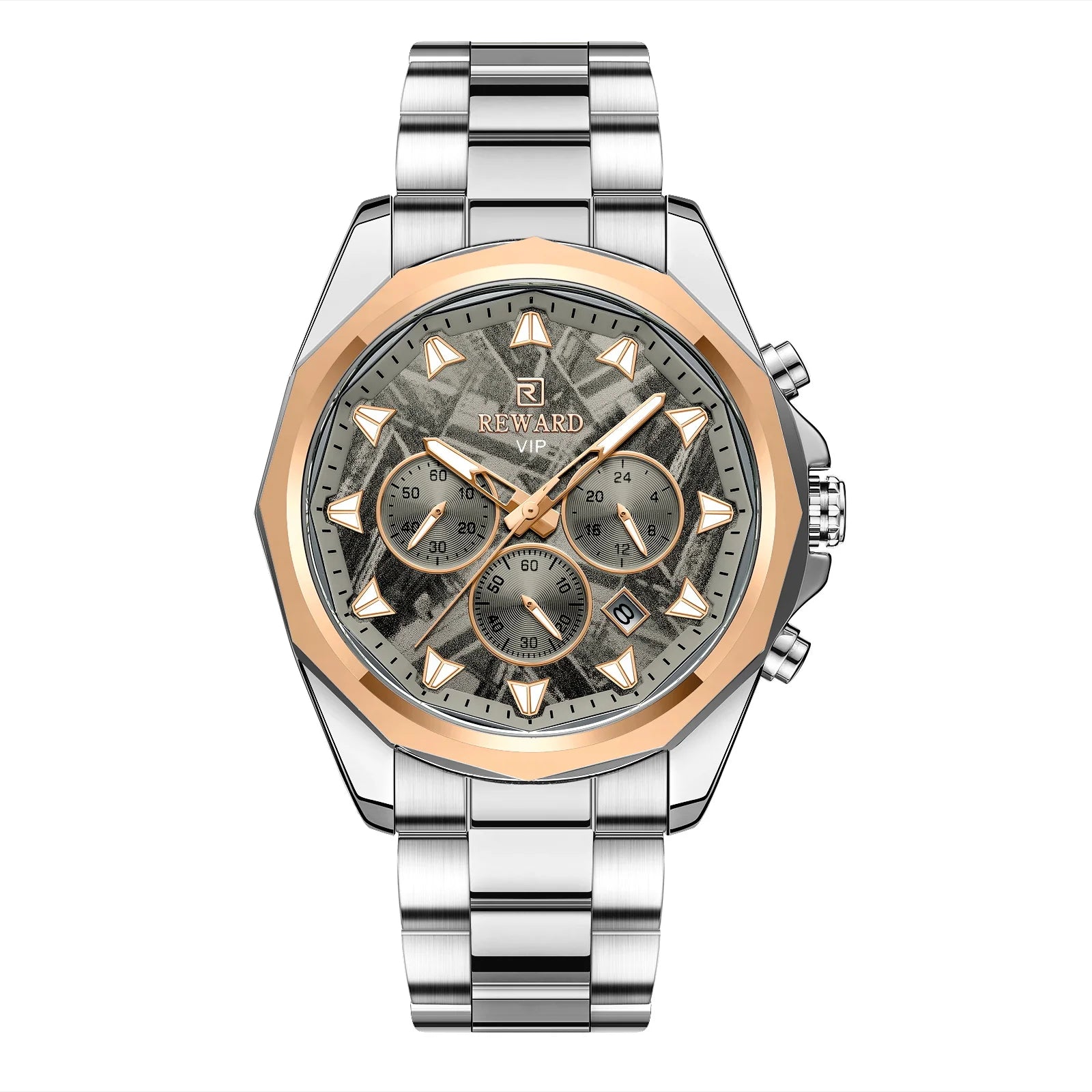 REWARD Relógio Masculino Quartzo RD812052M - Luxo e Funcionalidade 45-49mm