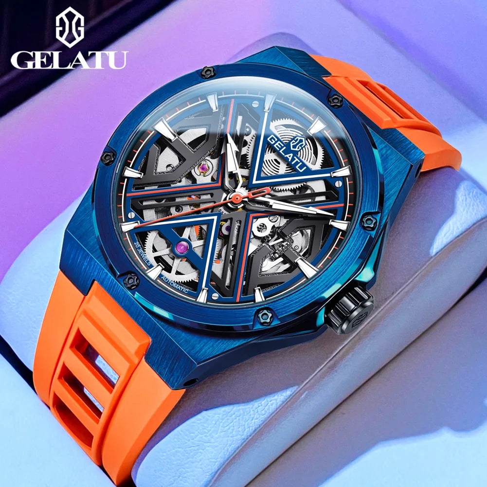 GELATU Relógio Masculino Automático 6006 - Luxo e Funcionalidade 45-49mm