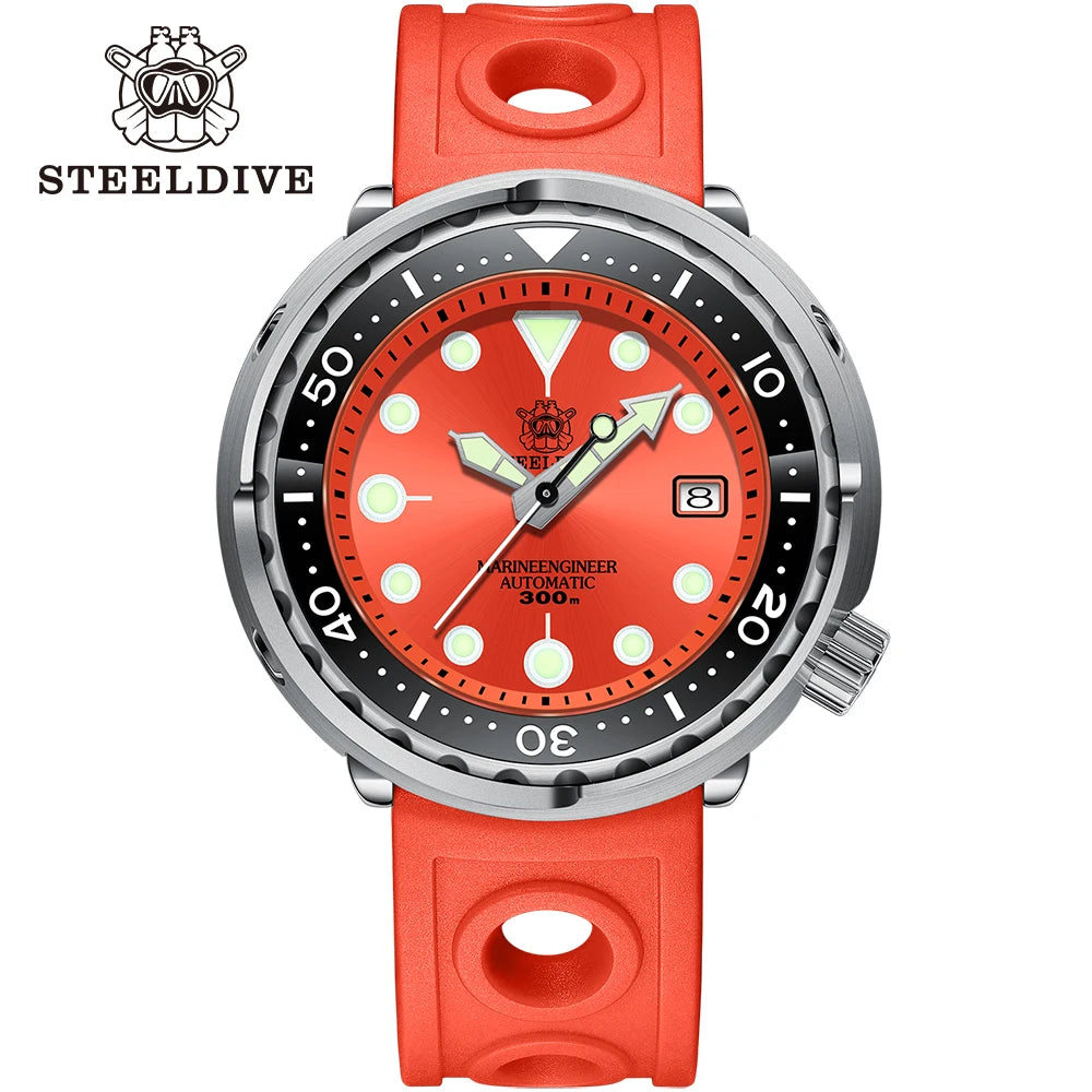 STEELDIVE Relógio Masculino Mecânico SD1975 - Pulseira de Aço Inoxidável 47.5mm