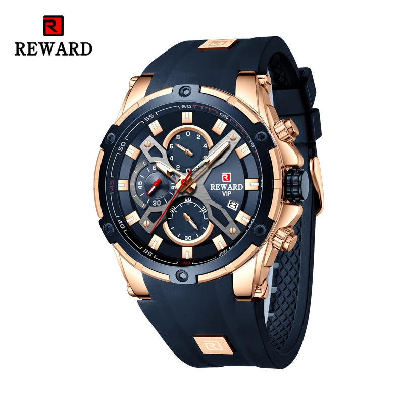 REWARD Relógio Masculino Quartzo RD83016M - Estilo Esportivo e Funcionalidade 47mm