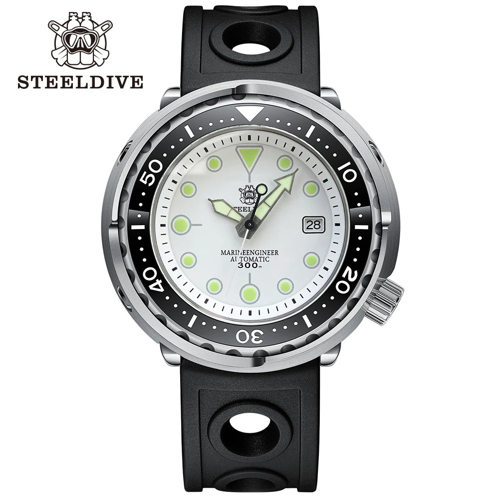 STEELDIVE Relógio Masculino Mecânico SD1975 - Pulseira de Aço Inoxidável 47.5mm