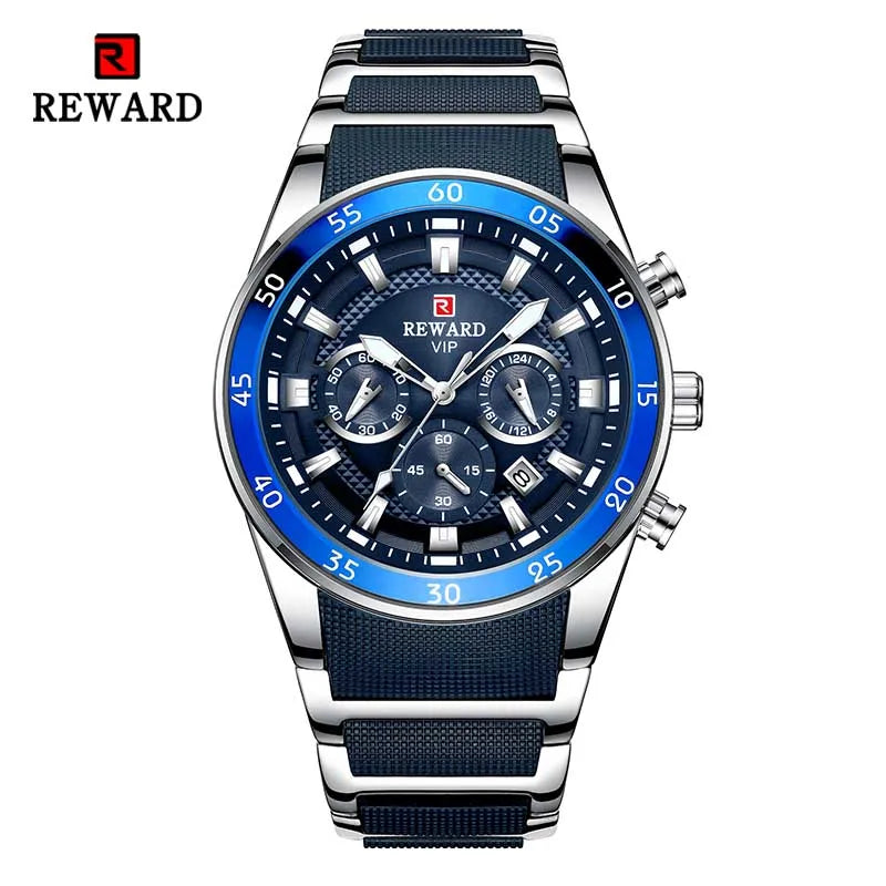 REWARD Relógio Masculino Quartzo RD81011M - Estilo Esportivo e Funcionalidade 45mm