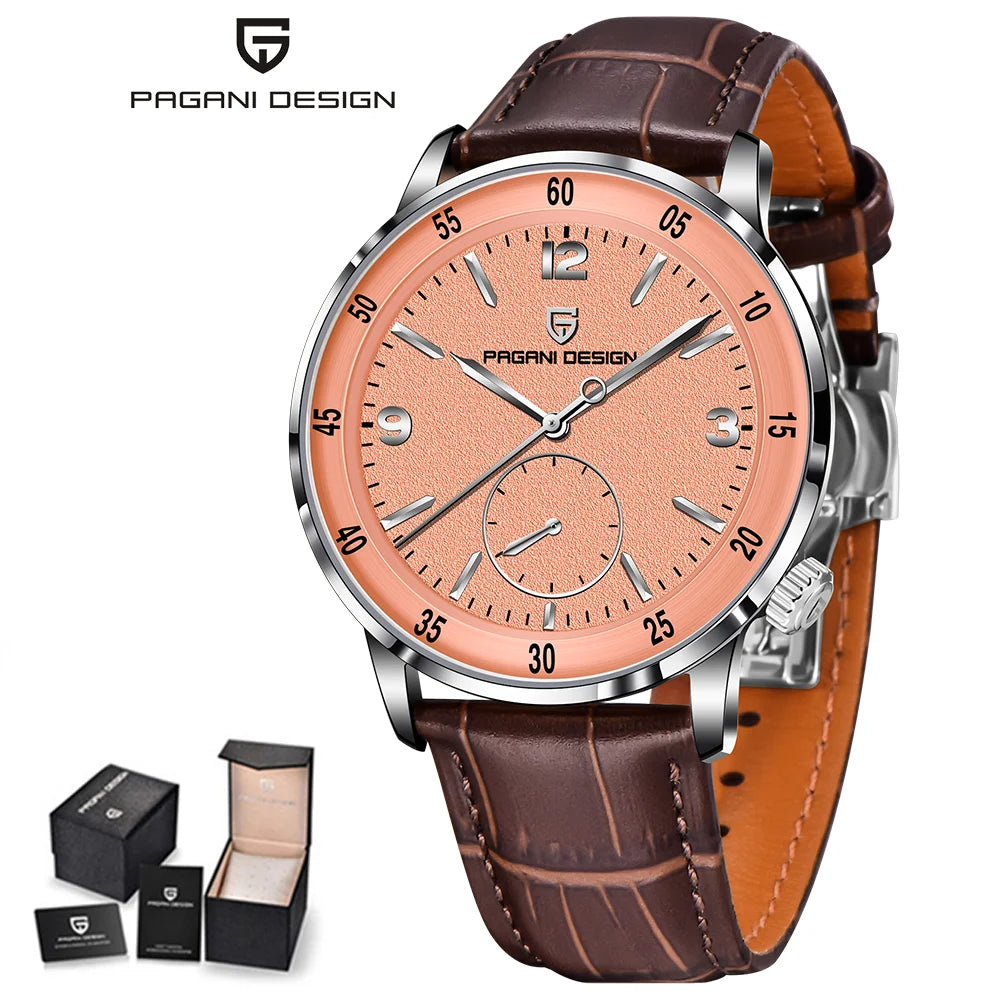 PAGANI DESIGN Relógio Masculino Automático PD-1790 - Pulseira de Couro 42mm