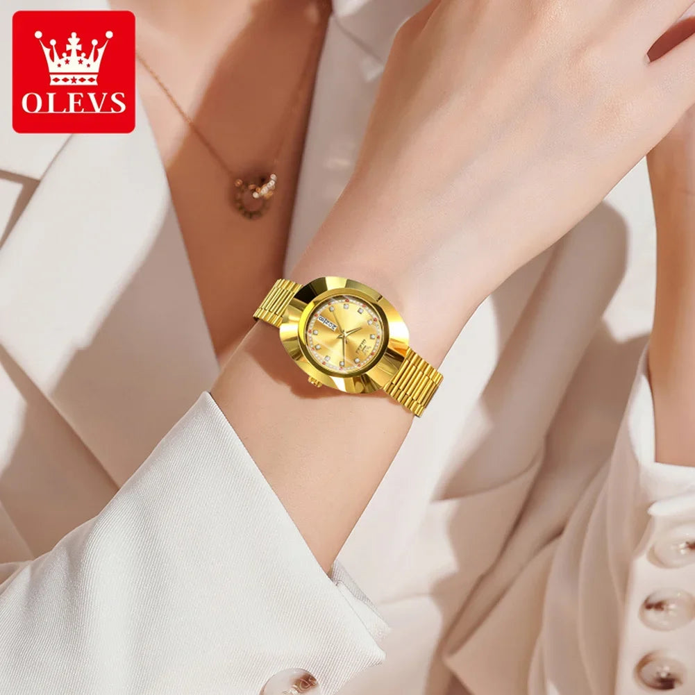 OLEVS Relógio Feminino Luxuoso 7017 - Elegância e Funcionalidade 44mm