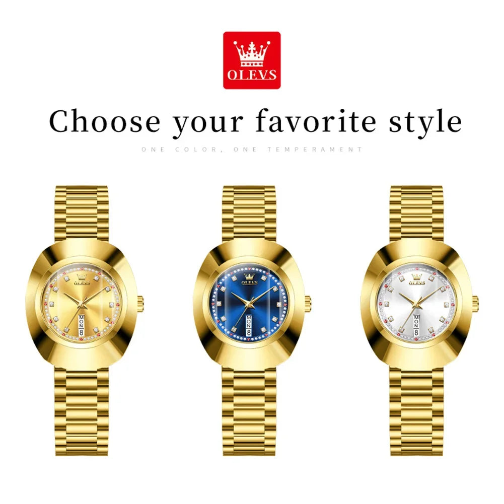 OLEVS Relógio Feminino Luxuoso 7017 - Elegância e Funcionalidade 44mm