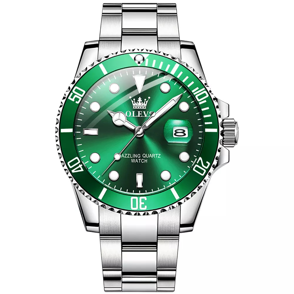 OLEVS Relógio Masculino Original Quartzo - Aço Inoxidável 5885 41mm