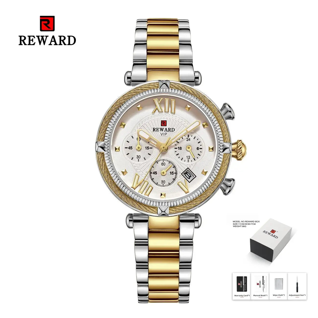 REWARD Relógio Feminino Quartzo RD63084L - Elegância e Funcionalidade 35mm